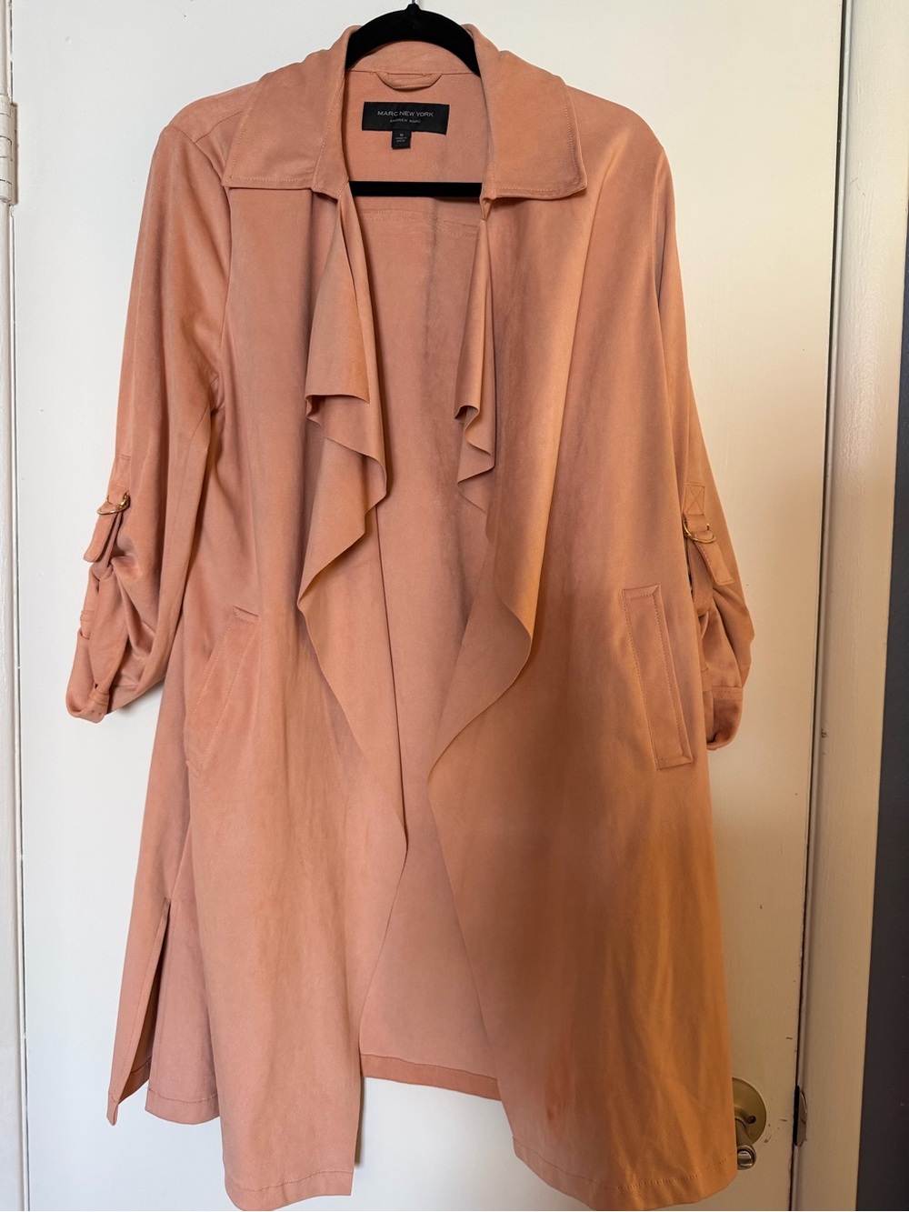 Marc New York Peachy Blush Open-Front Trench
